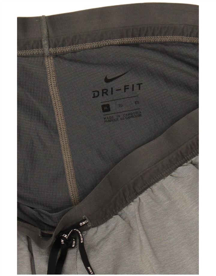 NIKE Mens Dri Fit Sport Shorts XL  Grey Colourblock Polyester