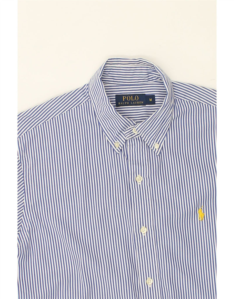 POLO RALPH LAUREN Mens Short Sleeve Shirt Medium Navy Blue Pinstripe | Vintage Polo Ralph Lauren | Thrift | Second-Hand Polo Ralph Lauren | Used Clothing | Messina Hembry 