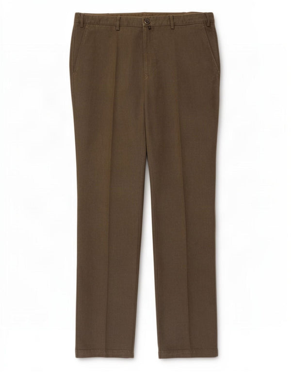 Henry Cottons Mens Straight Chino Trousers IT 54 XL W36 L35 Khaki Cotton