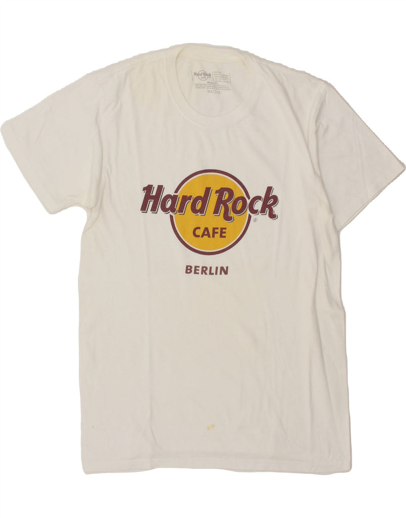 HARD ROCK CAFE Mens Berlin Graphic T-Shirt Top Medium White Cotton Vintage Hard Rock Cafe and Second-Hand Hard Rock Cafe from Messina Hembry 