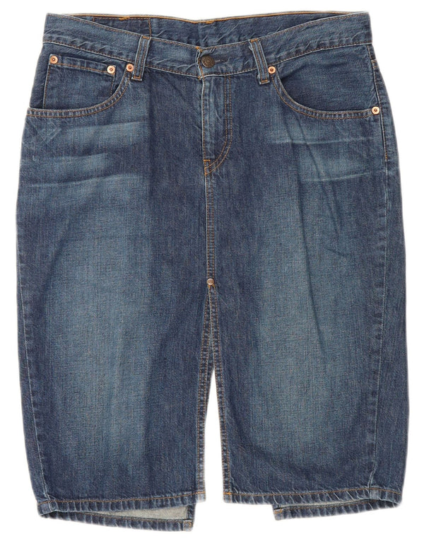 Levi's Womens 669 Denim Skirt W32 Large  Blue Cotton