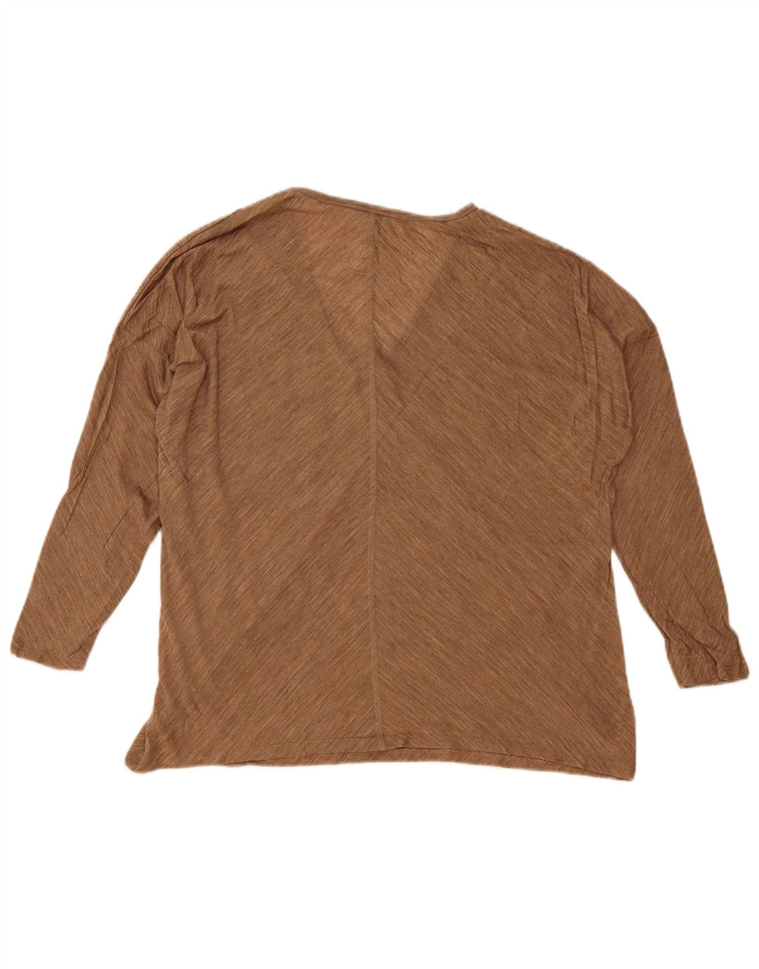 Massimo Dutti Womens Oversized Top Long Sleeve UK 10 Small Beige Flecked
