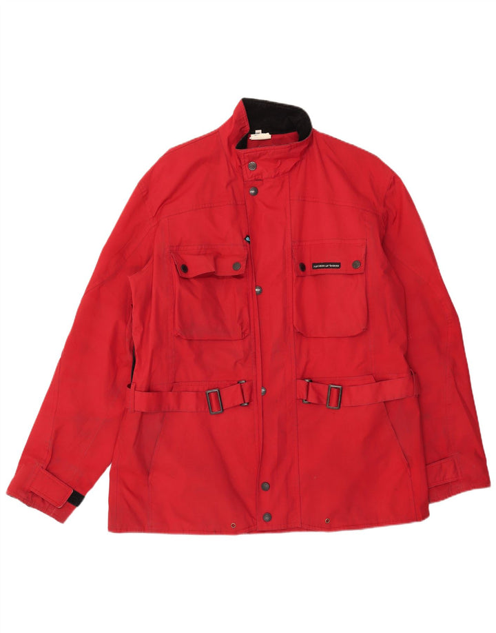 Tucano Urbano Mens Utility Jacket UK 44 2XL Red Polyester