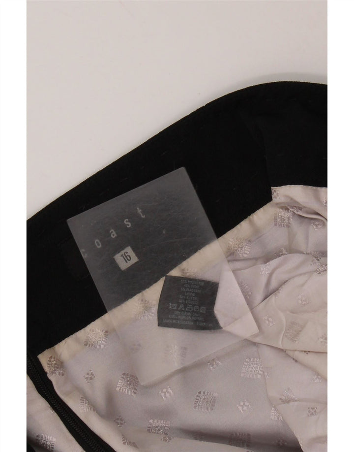 COAST Womens A-Line Skirt UK 16 Large W34  Black Polyester