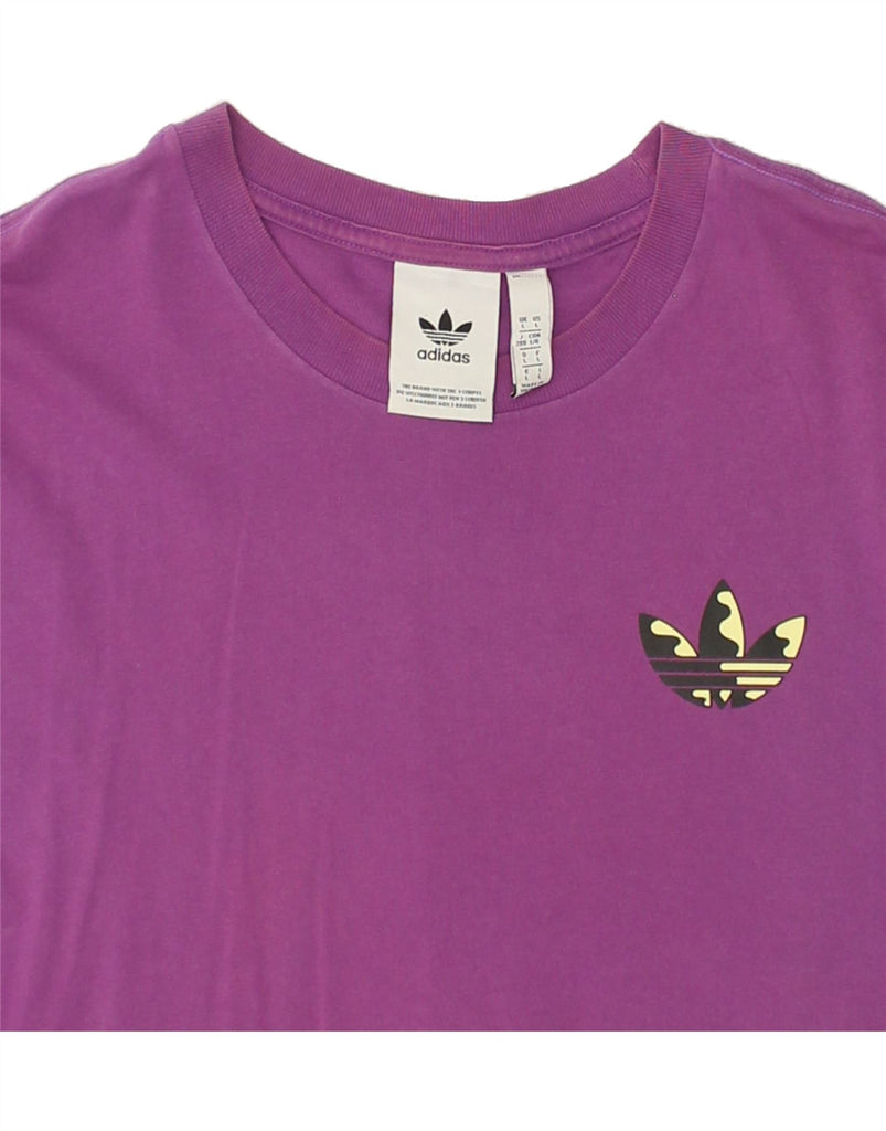 ADIDAS Mens Graphic T-Shirt Top Large Purple Cotton | Vintage Adidas | Thrift | Second-Hand Adidas | Used Clothing | Messina Hembry 
