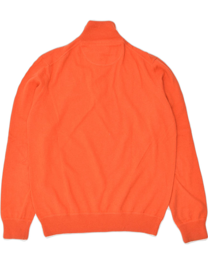 GAS Mens Zip Neck Jumper Sweater Medium Orange Wool | Vintage Gas | Thrift | Second-Hand Gas | Used Clothing | Messina Hembry 