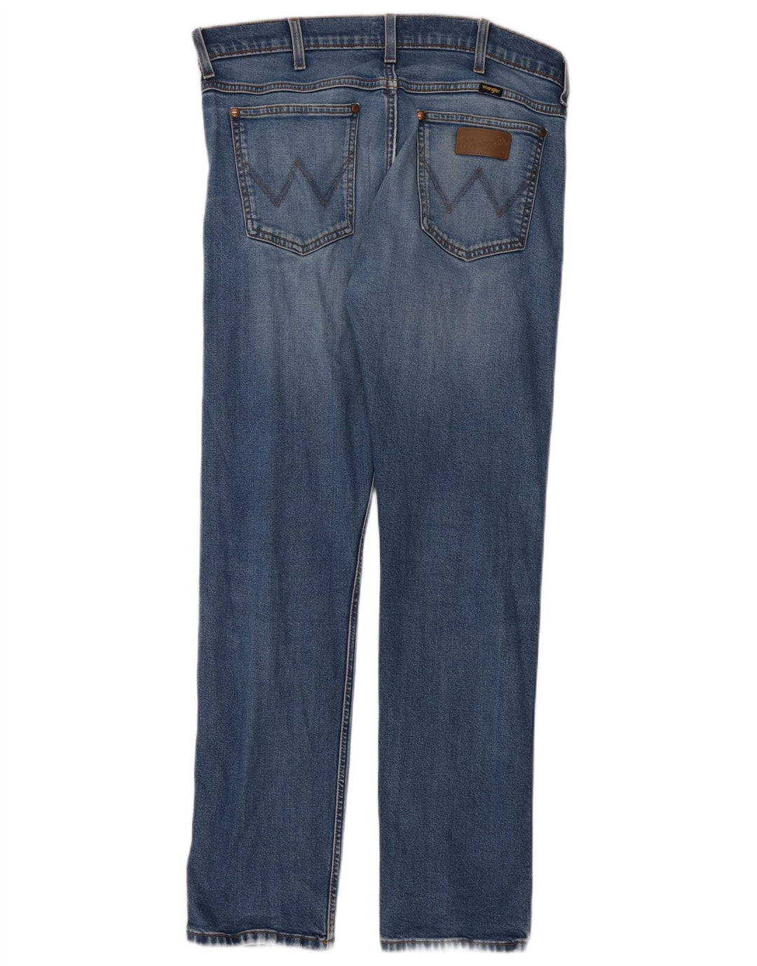 Wrangler Mens Straight Jeans W33 L32 Blue Cotton