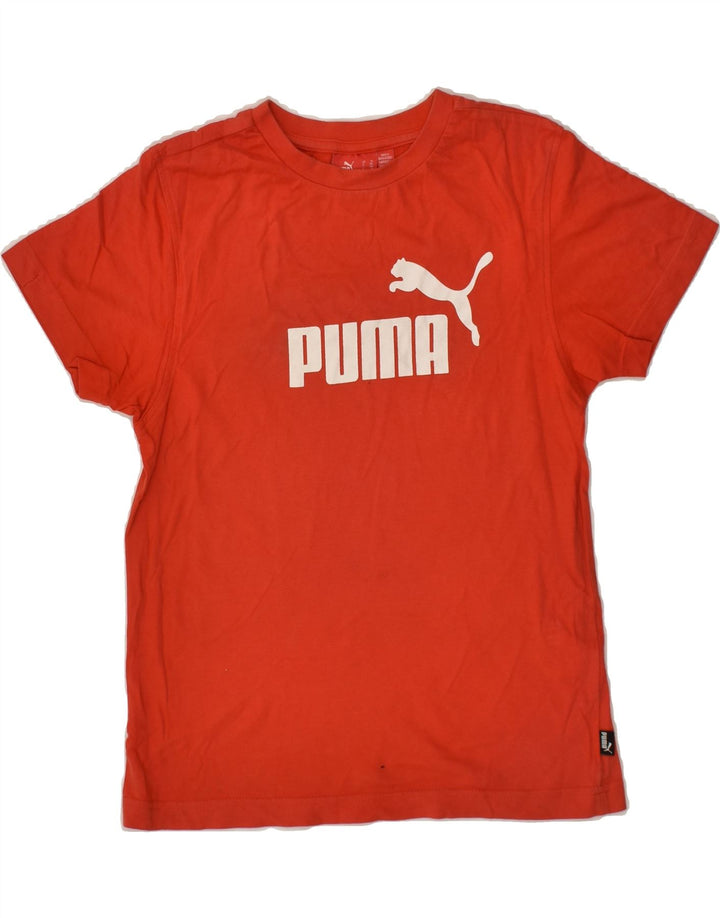 PUMA Boys Graphic T-Shirt Top 9-10 Years Medium Red Cotton | Vintage Puma | Thrift | Second-Hand Puma | Used Clothing | Messina Hembry 