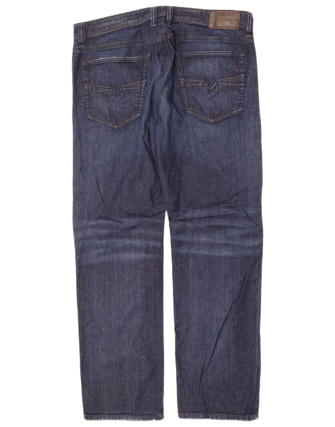 Diesel Mens Straight Jeans W36 L32 Blue Cotton