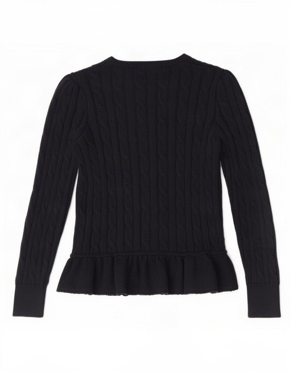 Polo Ralph Lauren Girls Cardigan Sweater 5-6 Years Navy Blue Cotton