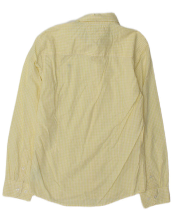 Tommy Hilfiger Boys Shirt 14-15 Years Yellow Gingham Cotton