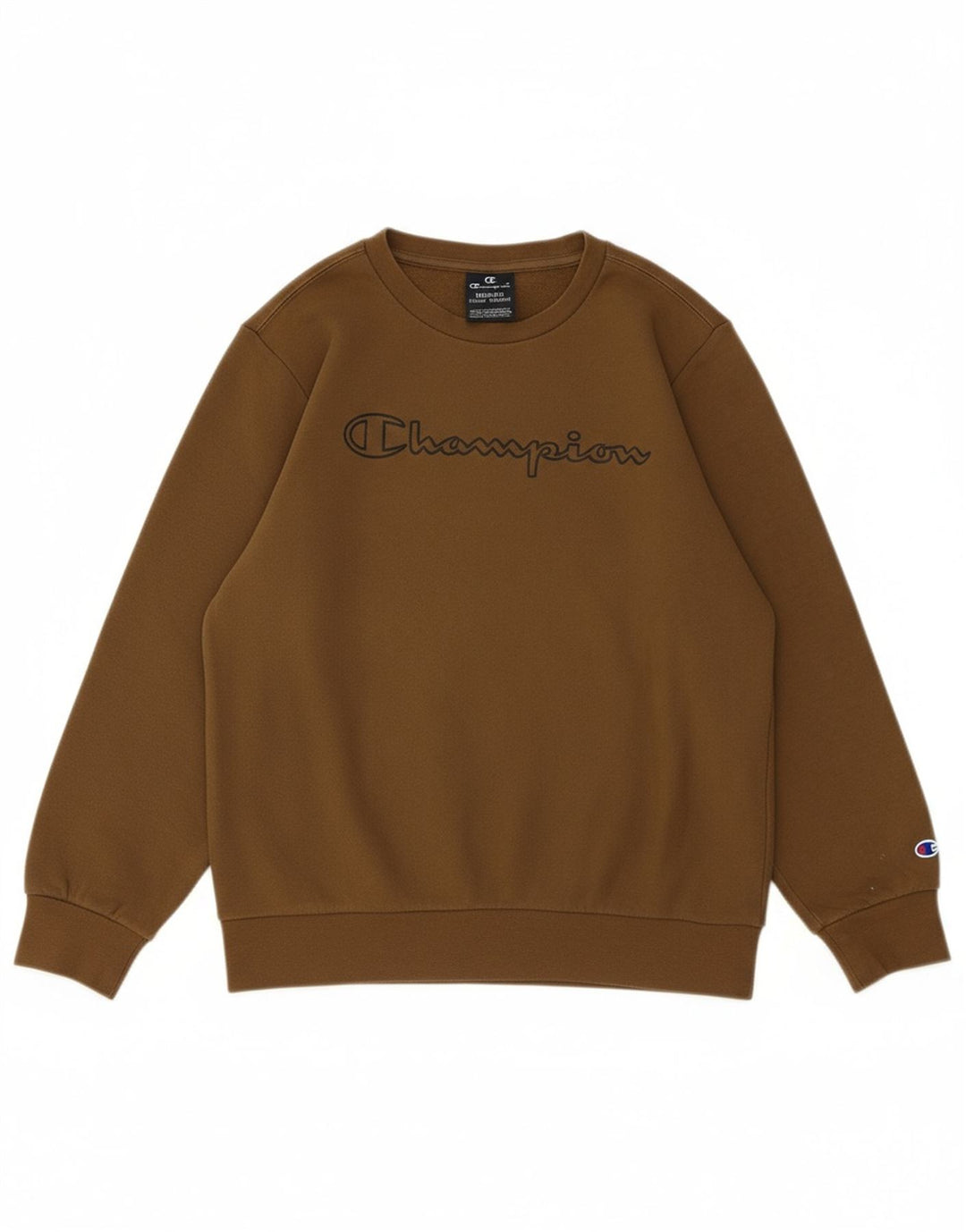 CHAMPION Boys Graphic Sweatshirt Jumper 9-10 Years Medium Brown Sports