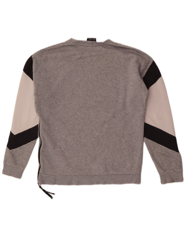 Nike Mens Graphic Sweatshirt Jumper Small Grey Colourblock Cotton