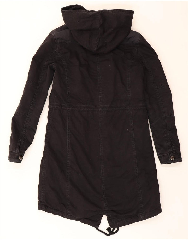 LEVI'S Womens Hooded Parka Jacket UK 10 Small Black Vintage Levi's and Second-Hand Levi's from Messina Hembry 