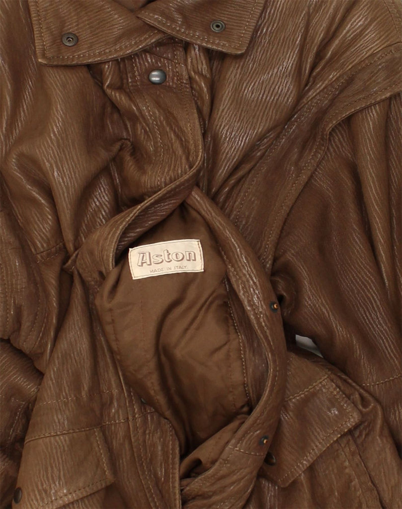 VINTAGE Womens Overcoat UK 18 XL Brown Polyester | Vintage Vintage | Thrift | Second-Hand Vintage | Used Clothing | Messina Hembry 