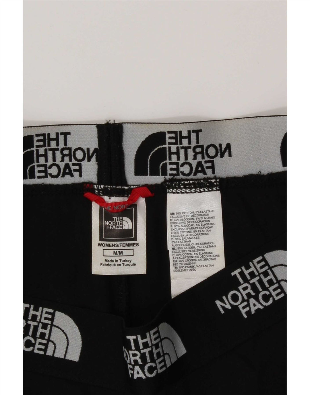 The North Face Womens Graphic Leggings UK 14 Medium Black Cotton