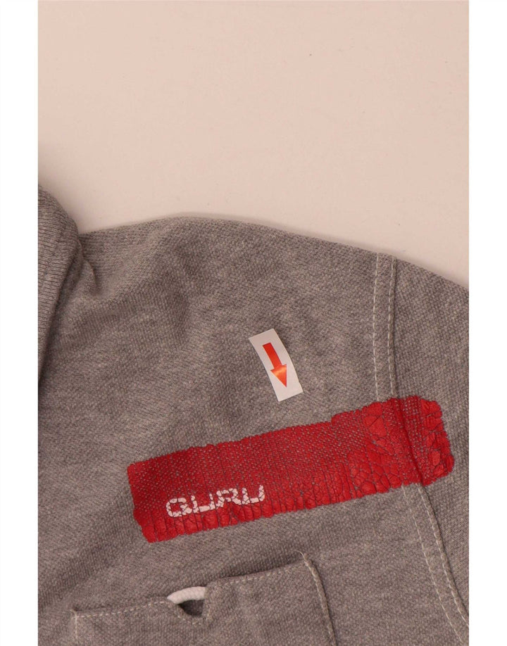 Guru Mens Polo Shirt Large Grey Cotton