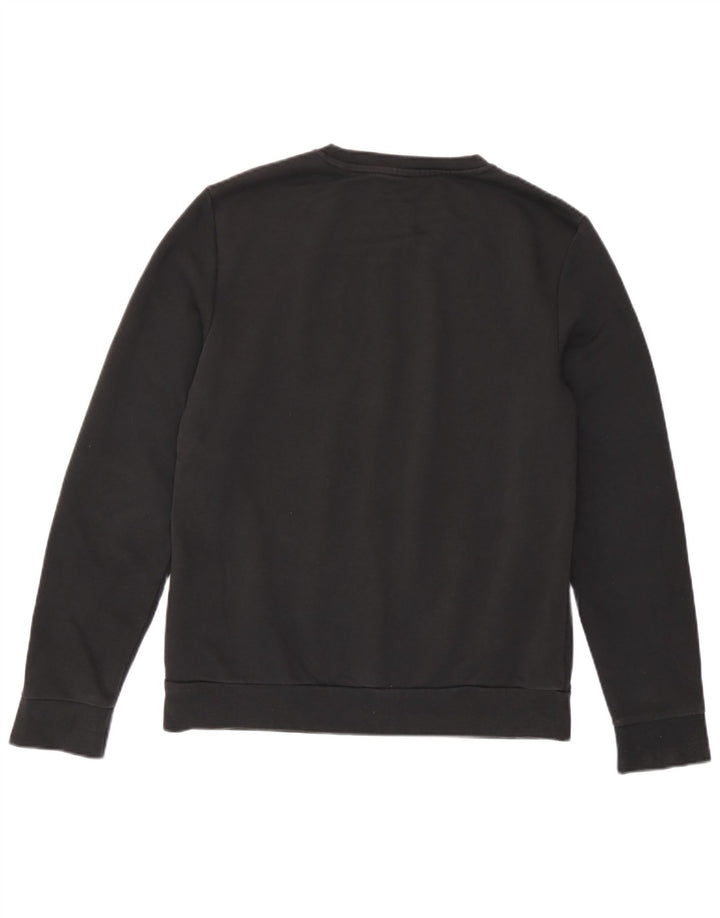 Adidas Womens Graphic Sweatshirt Jumper UK 12/14 Medium Black Cotton