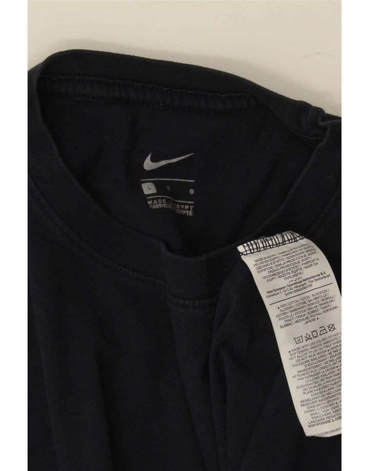 Nike Mens T-Shirt Top Large Navy Blue Cotton
