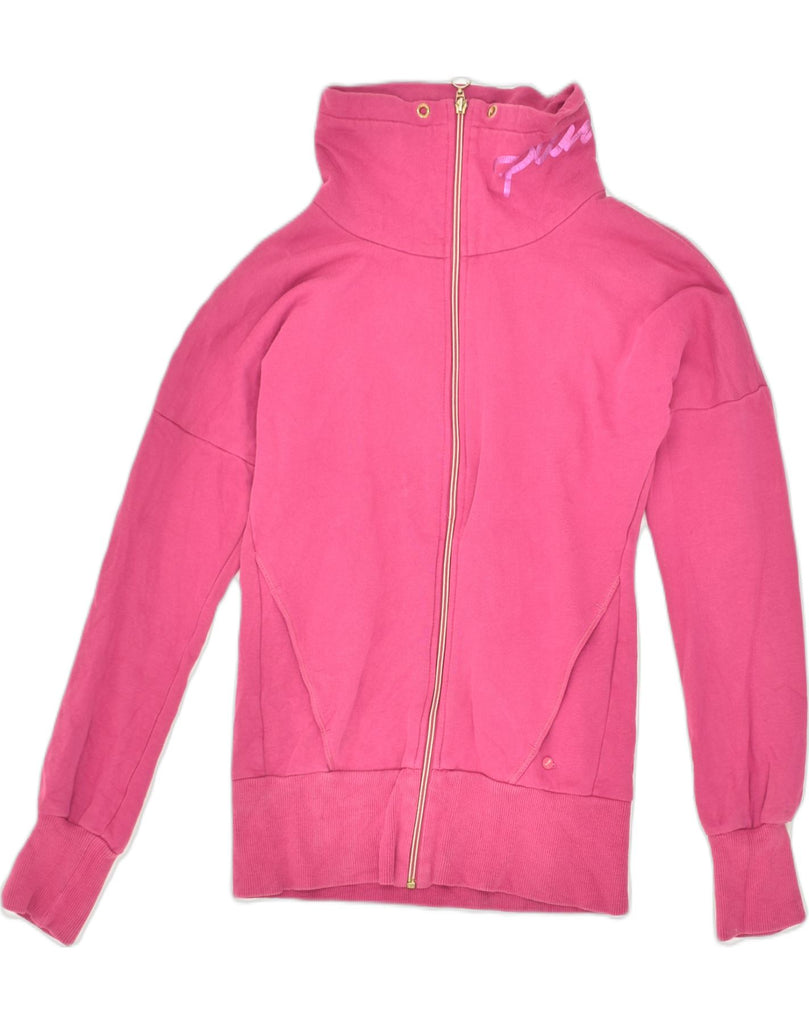 PUMA Womens Tracksuit Top Jacket UK 6 XS Pink Cotton | Vintage Puma | Thrift | Second-Hand Puma | Used Clothing | Messina Hembry 