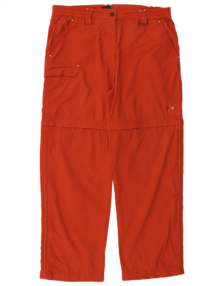 MAMMUT Womens Straight Cargo Trousers EU 44 XL W36 L30 Red Nylon