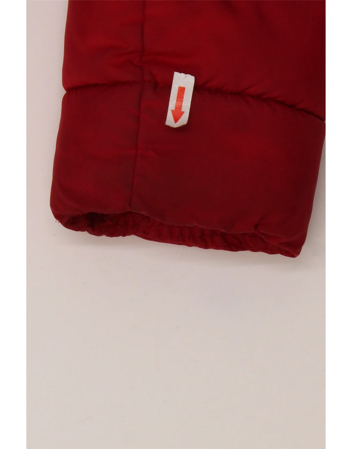 Jordan Boys Graphic Hooded Padded Jacket 8-9 Years Small Red Colourblock