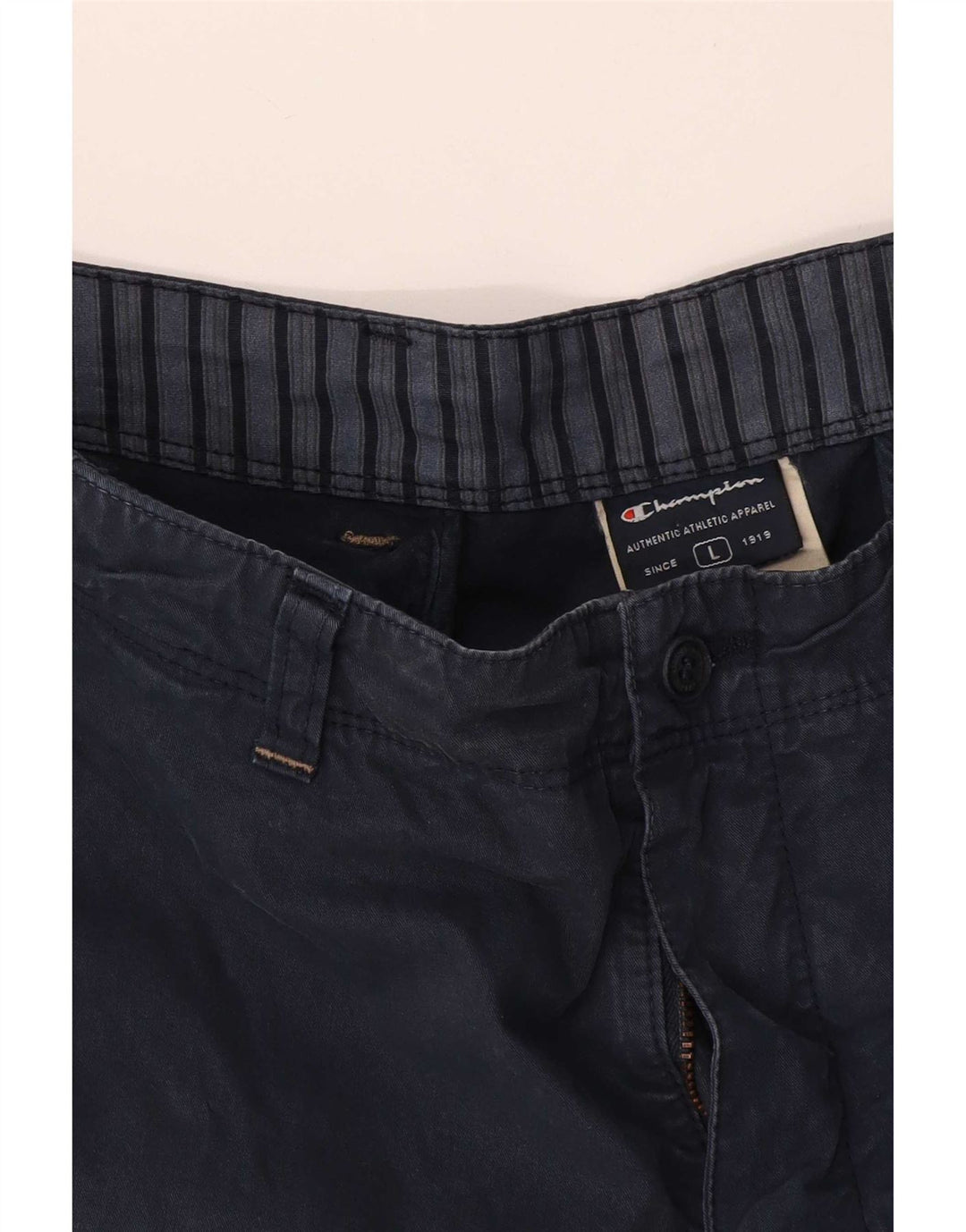 Champion Mens Chino Shorts Large W34  Navy Blue Cotton