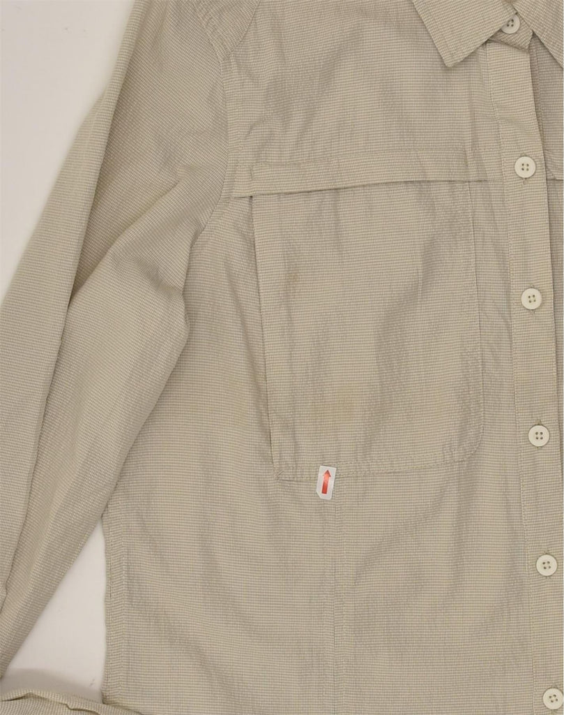 EDDIE BAUER Womens Shirt UK 16 Large Beige Polyester | Vintage Eddie Bauer | Thrift | Second-Hand Eddie Bauer | Used Clothing | Messina Hembry 