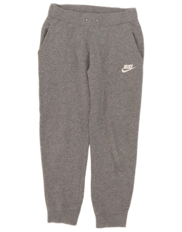 Nike Girls Tracksuit Trousers Joggers 12-13 Years Large Grey Flecked Cotton