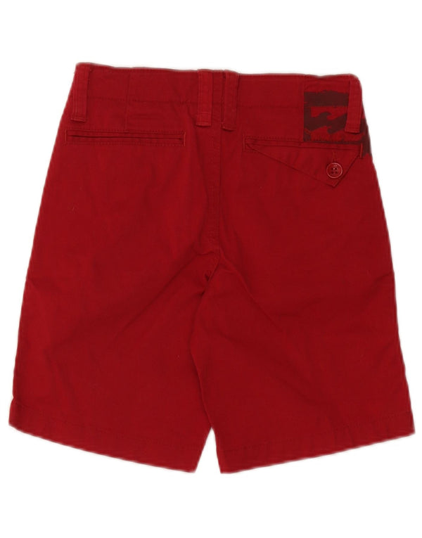 Billabong Boys Graphic Chino Shorts 9-10 Years W26 Red Cotton