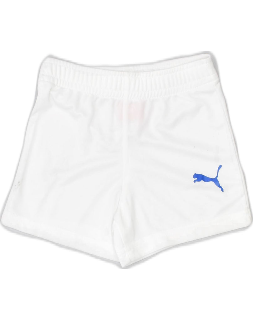 PUMA Baby Boys Sport Shorts 18-24 Months White Polyester | Vintage Puma | Thrift | Second-Hand Puma | Used Clothing | Messina Hembry 