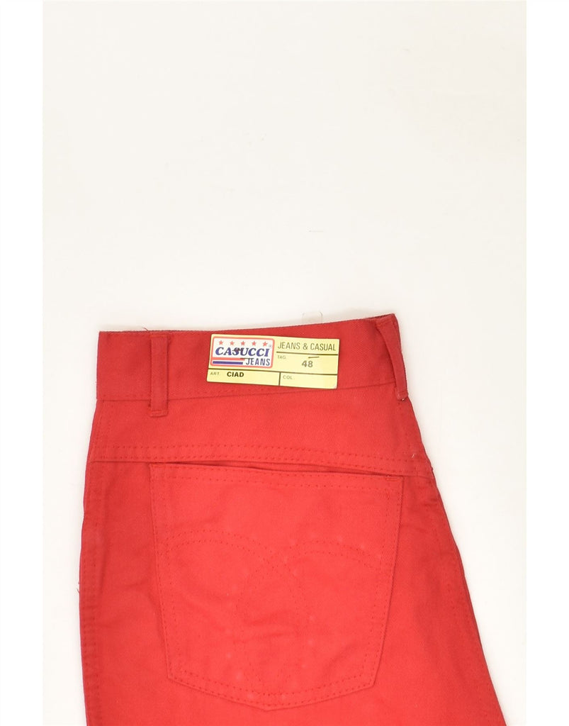 CASSUCI Womens High Waist Straight Jeans IT 48 XL W30 L32 Red Cotton | Vintage Cassuci | Thrift | Second-Hand Cassuci | Used Clothing | Messina Hembry 