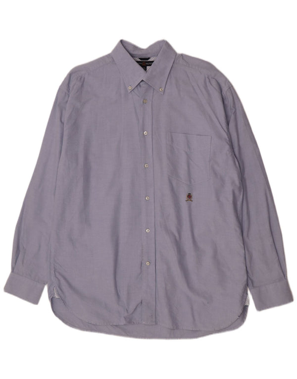 Tommy Hilfiger Mens Regular Fit Shirt Large Blue Cotton