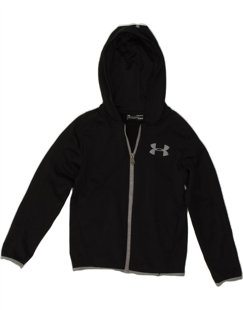 UNDER ARMOUR Boys Graphic Zip Hoodie Sweater 7-8 Years Small Black | Vintage Under Armour | Thrift | Second-Hand Under Armour | Used Clothing | Messina Hembry 