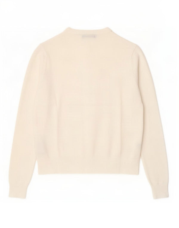 Marks & Spencer Womens Cardigan Sweater UK 12 Medium White Viscose
