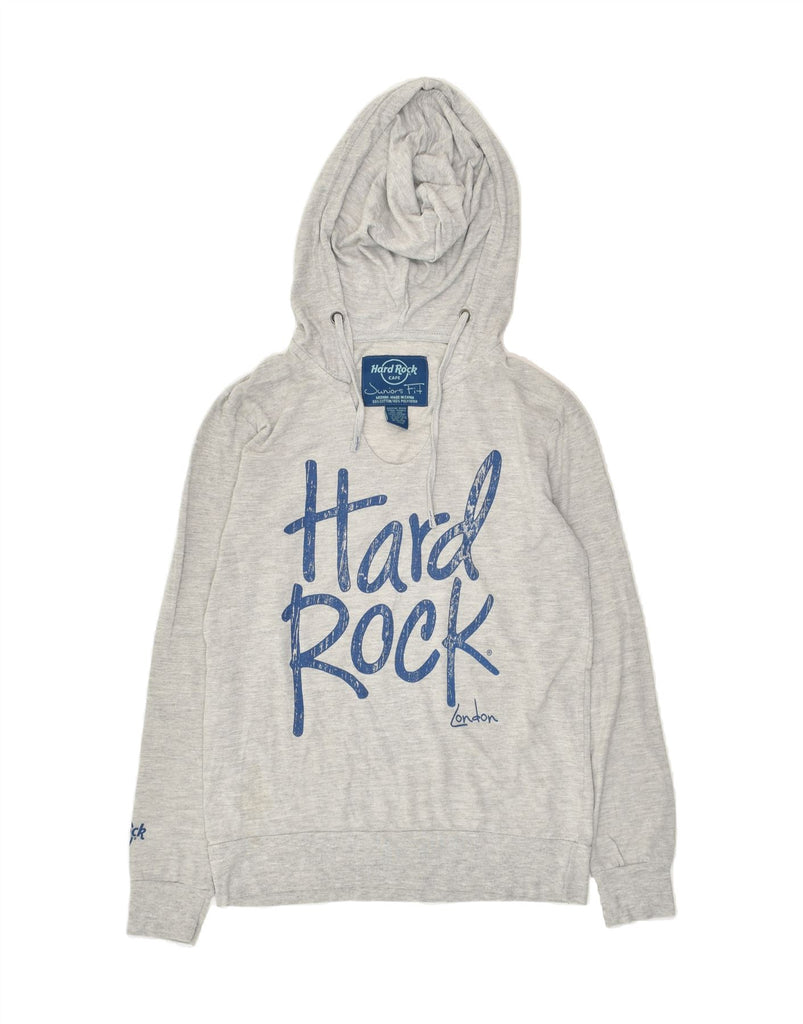 HARD ROCK CAFE Boys London Graphic Hoodie Jumper 12-13 Years Medium Grey | Vintage Hard Rock Cafe | Thrift | Second-Hand Hard Rock Cafe | Used Clothing | Messina Hembry 