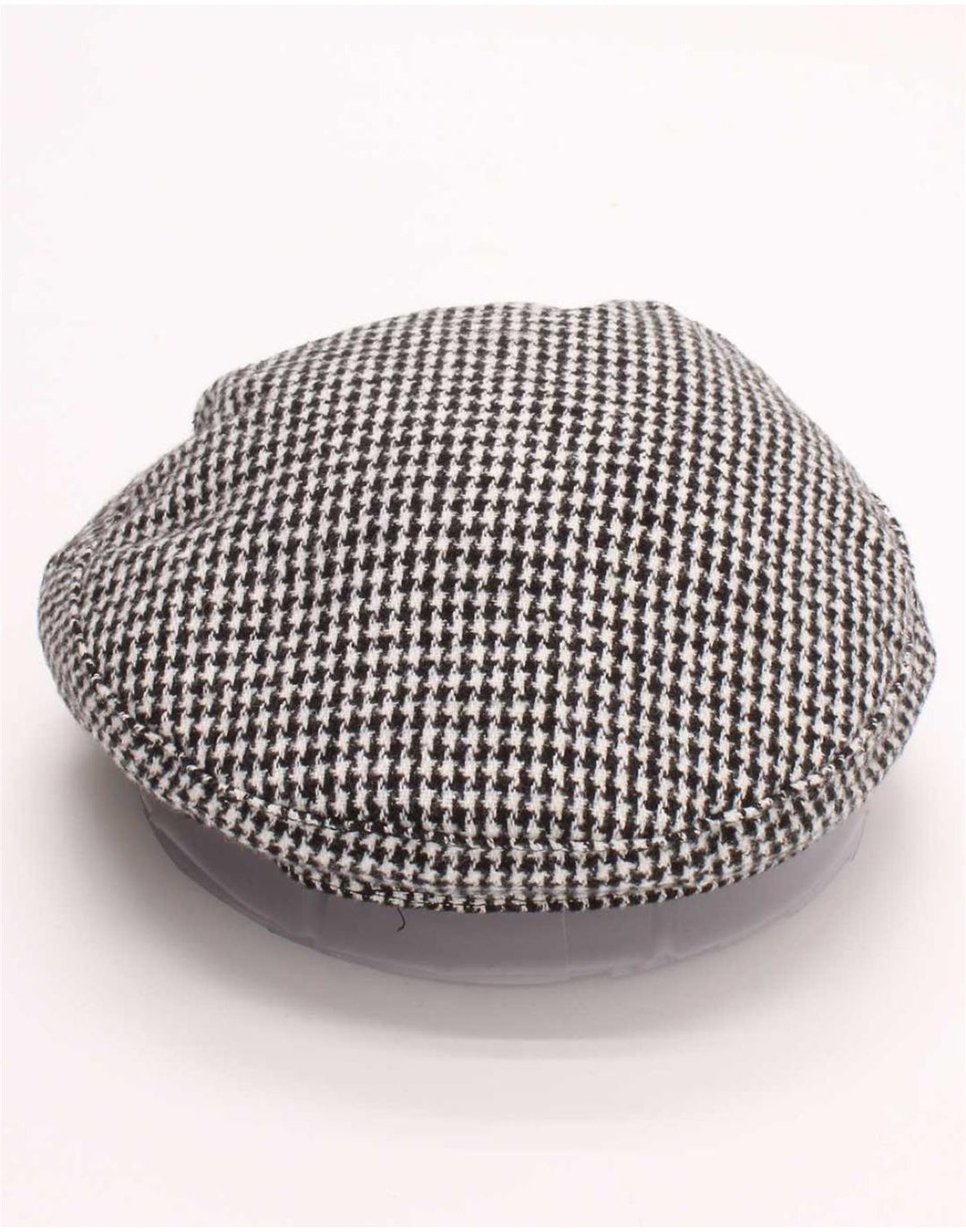 Zara Womens Newsboy Cap Small Black Houndstooth