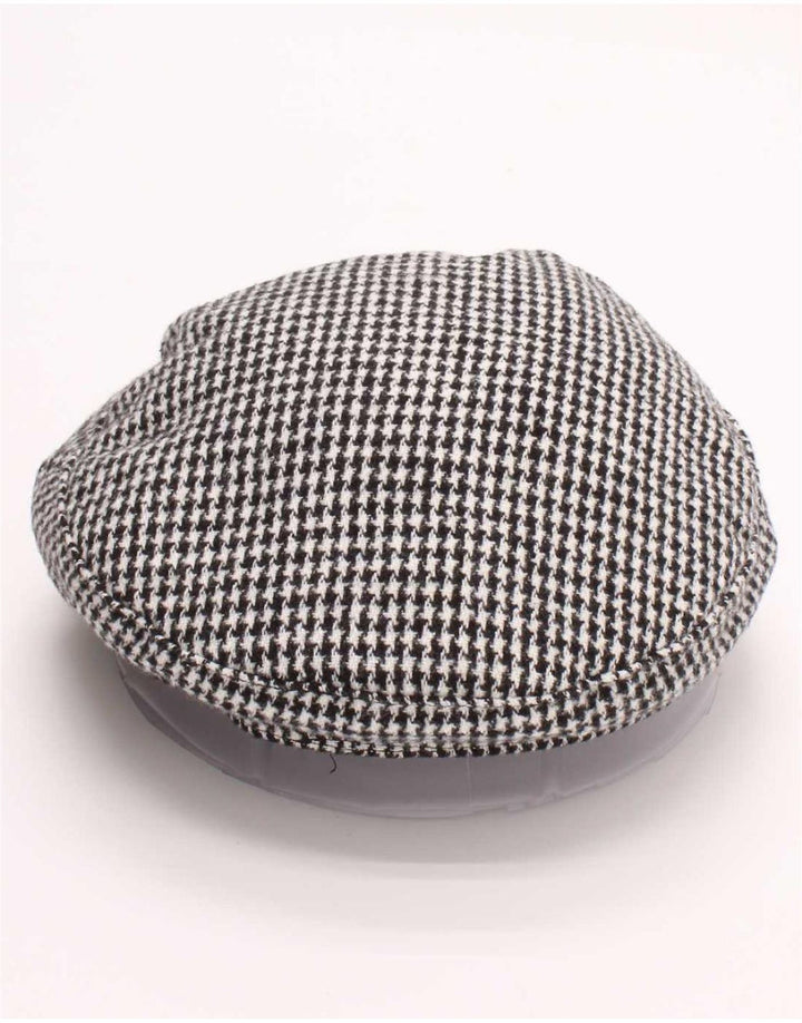 Zara Womens Newsboy Cap Small Black Houndstooth