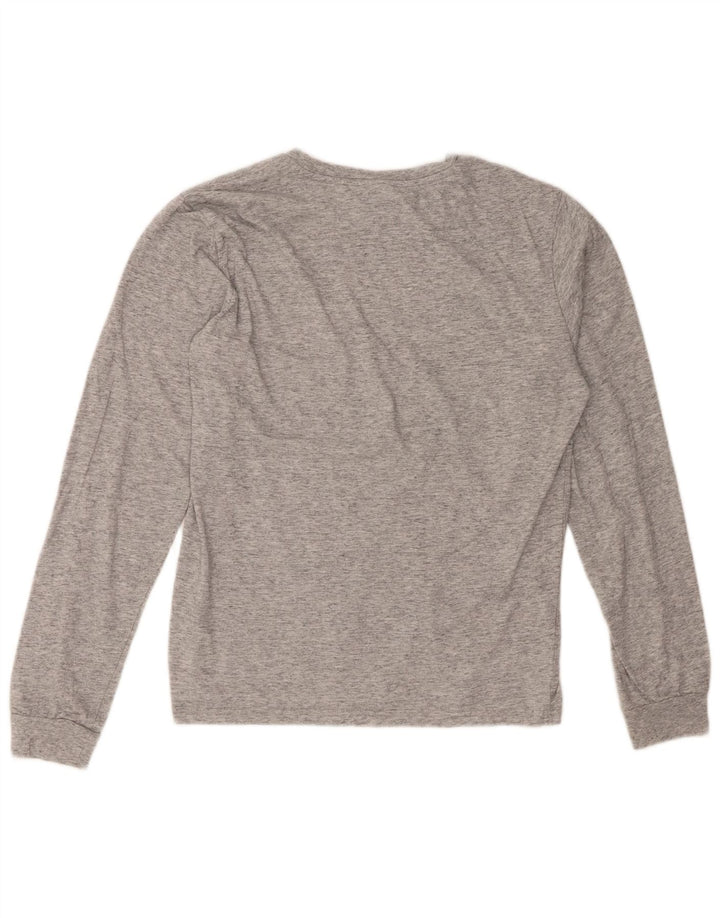 CHAMPION Boys Graphic Top Long Sleeve 15-16 Years 2XL Grey