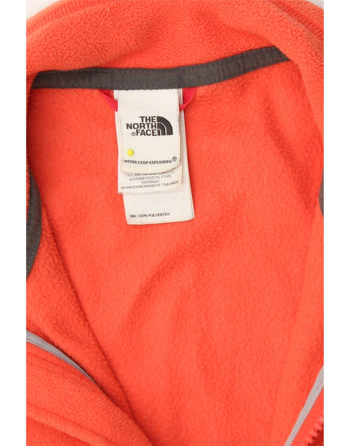 The North Face Womens Liner Fleece Jacket UK 10 Small Orange Polyester
