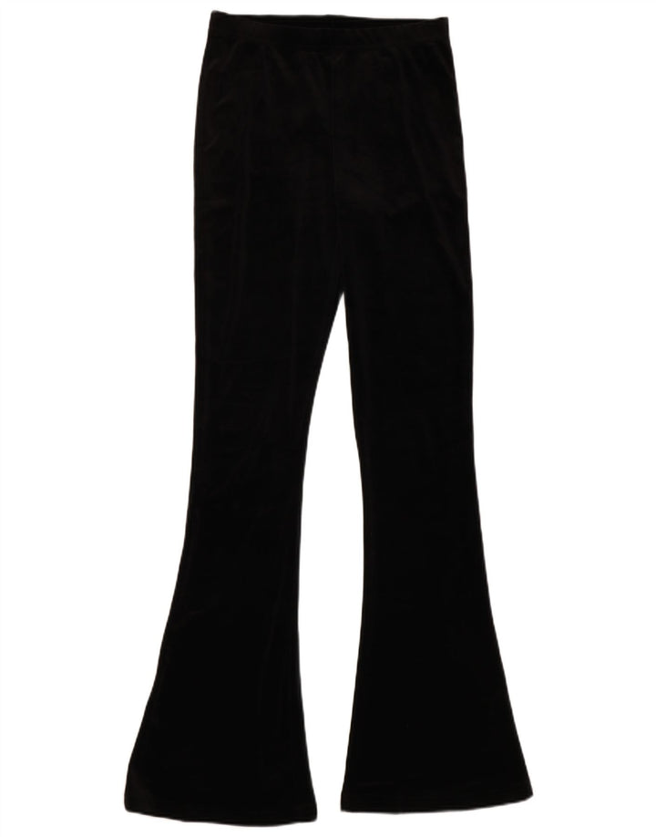 Topshop Womens Flare Trousers UK 8 Small W25 L31 Black Polyester