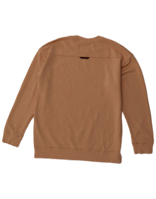 ADIDAS Mens Graphic Sweatshirt Jumper Medium Brown Cotton Sports