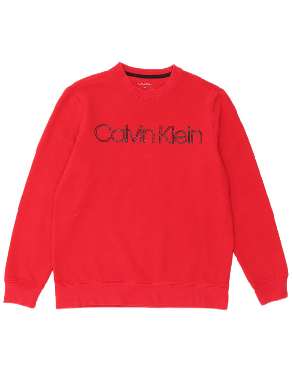 Calvin Klein Mens Graphic Sweatshirt Jumper Small Red
