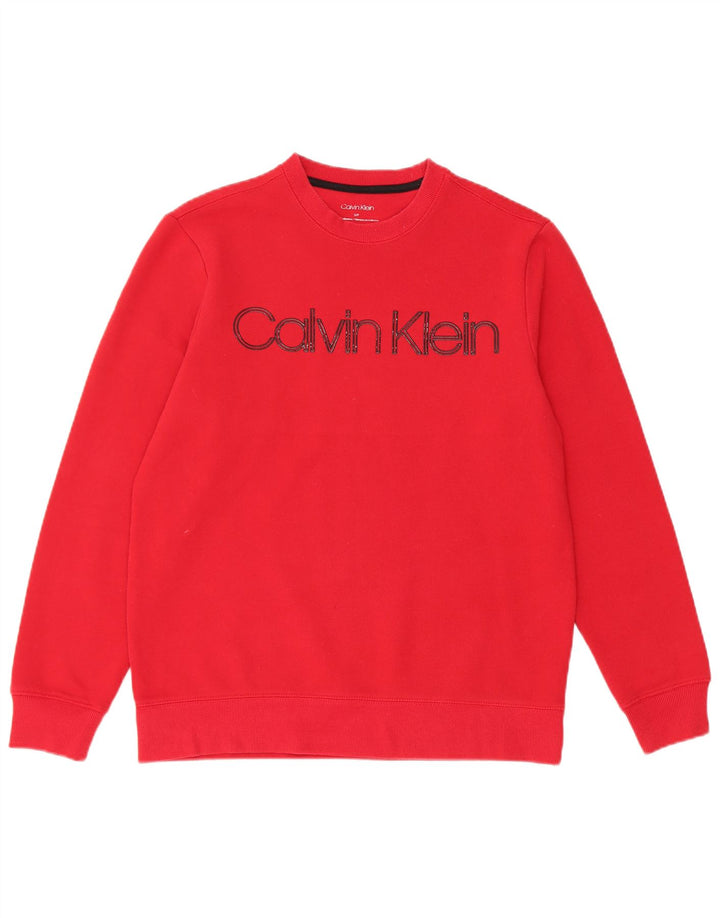 Calvin Klein Mens Graphic Sweatshirt Jumper Small Red