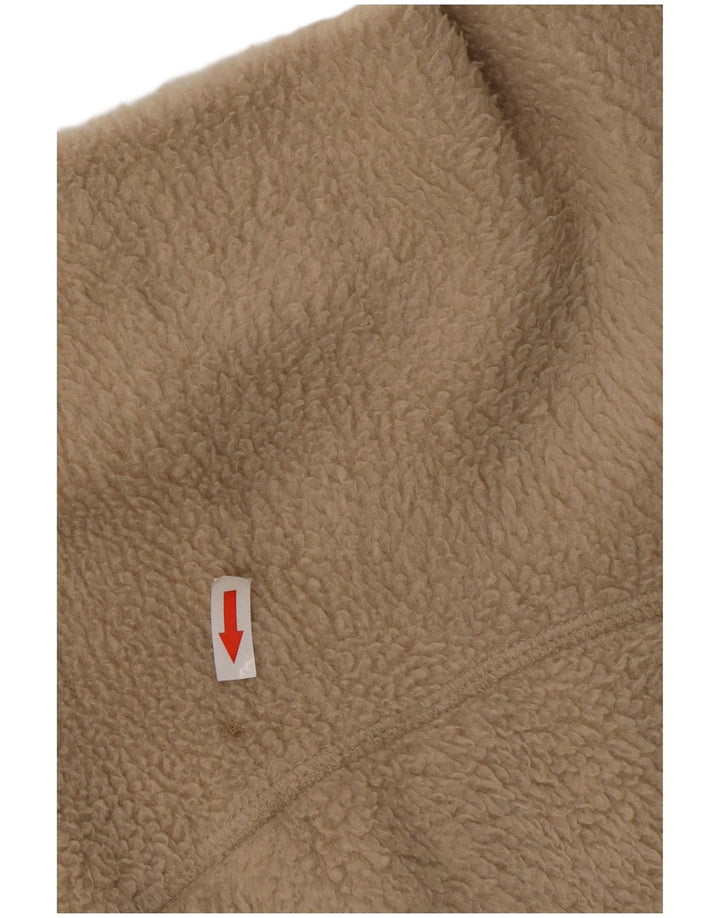 FILA Mens Fleece Jacket UK 44 2XL Beige Colourblock Polyester