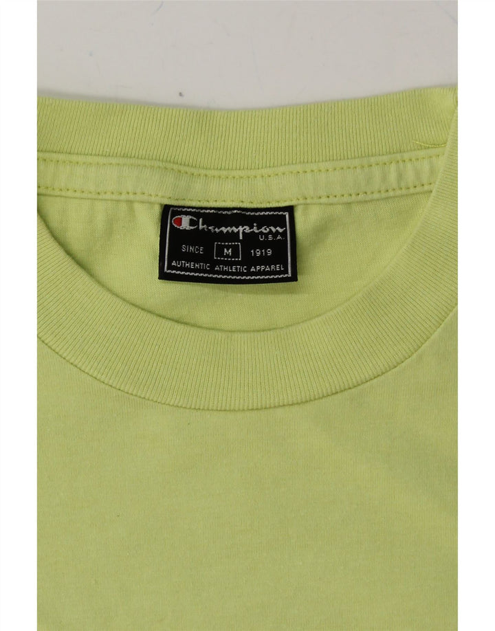 CHAMPION Womens Crop Graphic T-Shirt Top UK 14 Medium Green Vintage Champion and Second-Hand Champion from Messina Hembry 