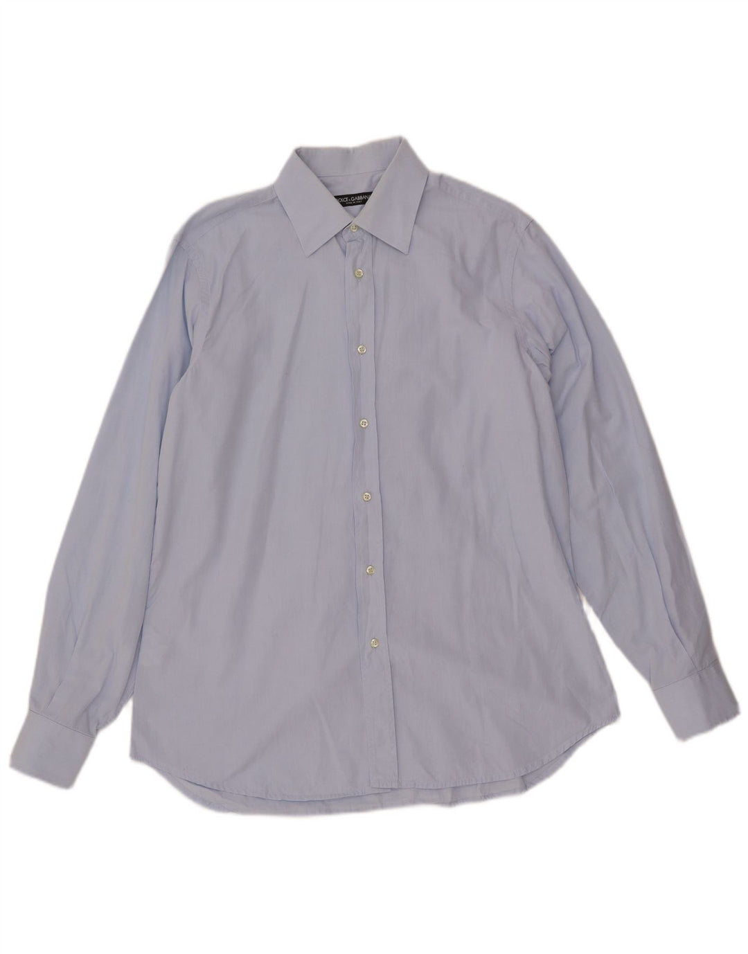 DOLCE & GABBANA Mens Shirt Size 16 41 Large Blue Cotton