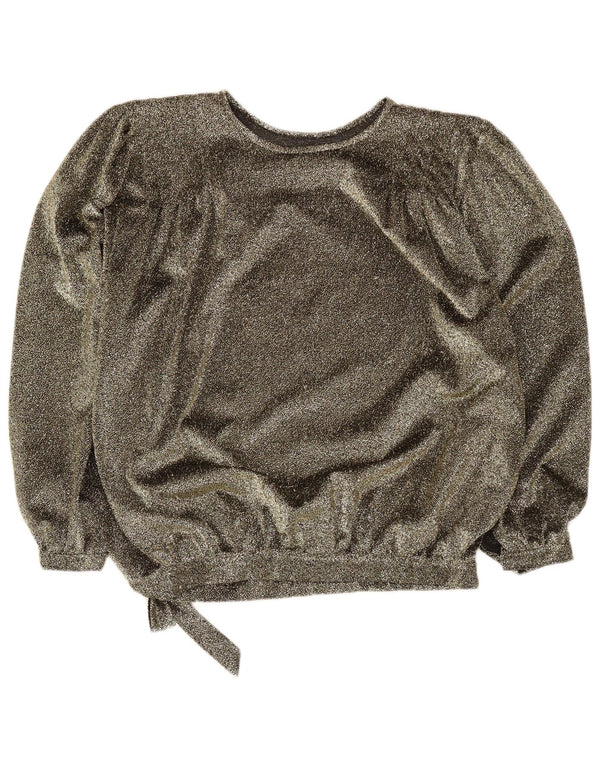 Vintage Womens Relaxed Fit Blouse Top UK 18 XL Gold Flecked