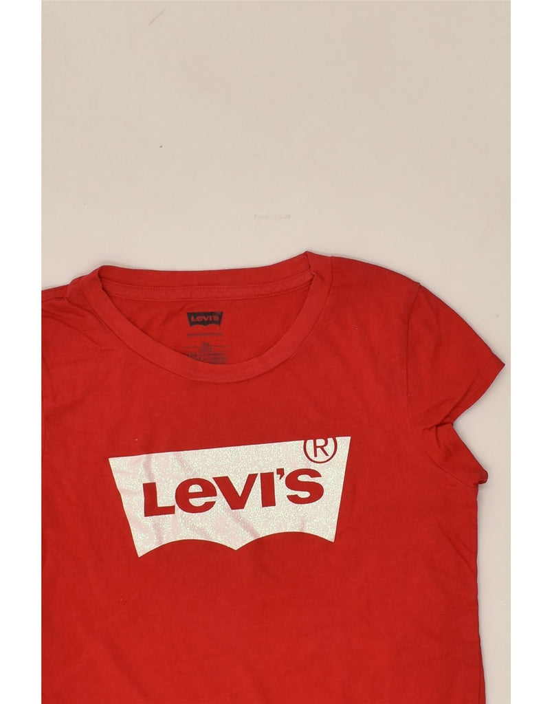 LEVI'S Girls Graphic T-Shirt Top 11-12 Years Red Cotton | Vintage Levi's | Thrift | Second-Hand Levi's | Used Clothing | Messina Hembry 