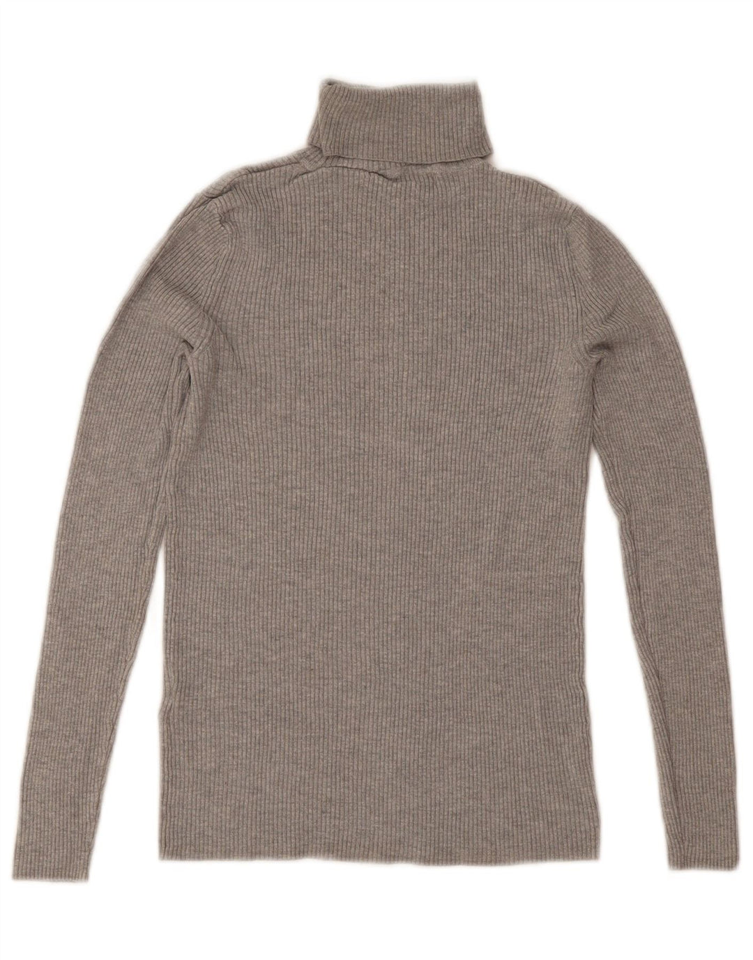 Marks & Spencer Womens Roll Neck Jumper Sweater UK 8 Small Grey Viscose